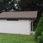 Transom windows allow light and security.